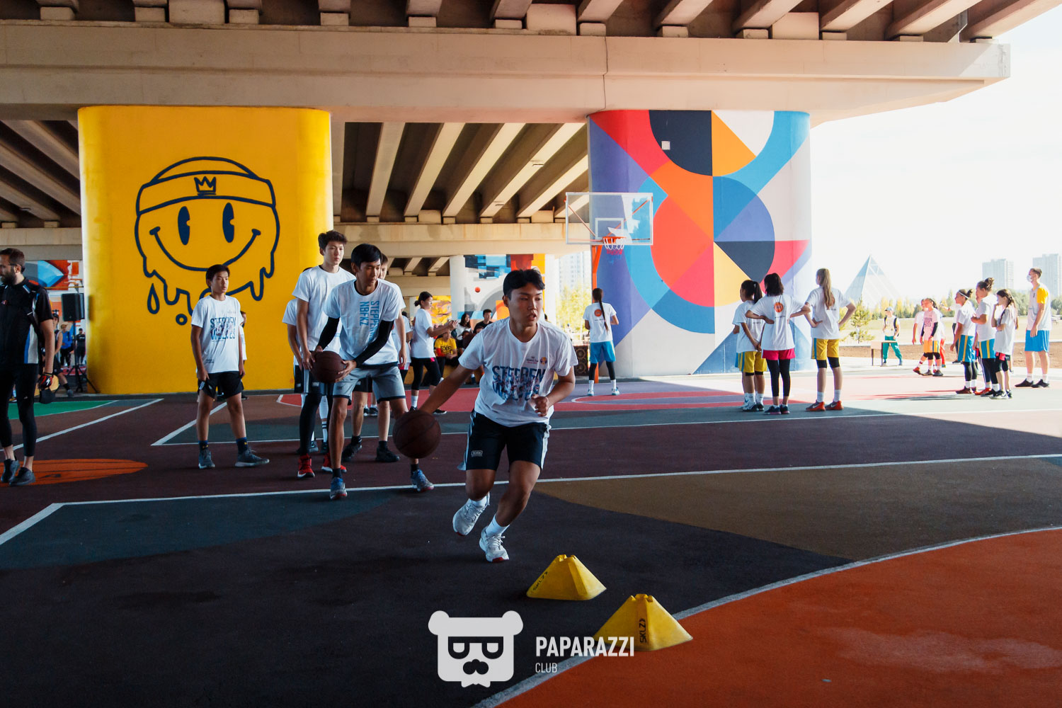 Презентация новой уличной баскетбольной площадки под мостом "Аркар"